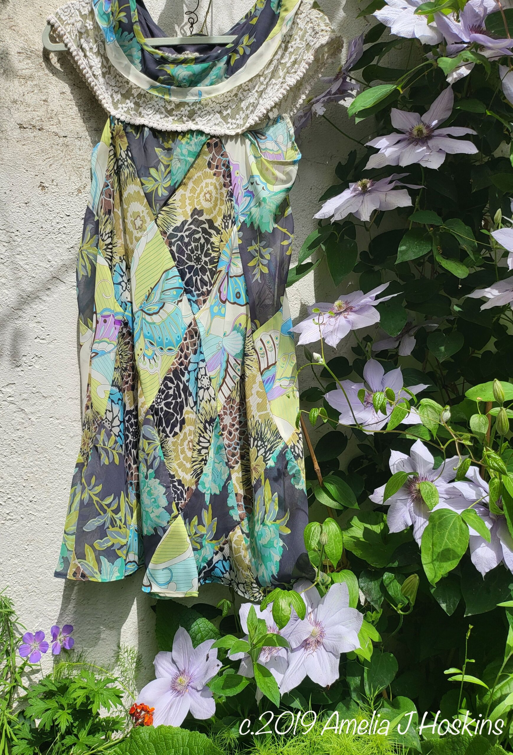 Jade Moss Voile Diamonds Dress front